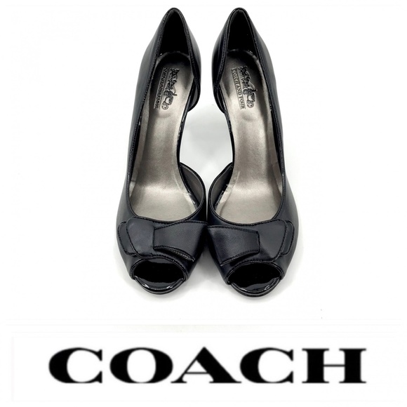 Coach Shoes - 💕SALE💕 Coach Black Peep Toe Heels